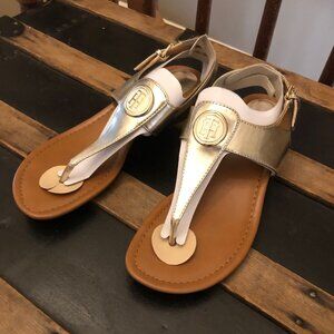 Tommy Hilfiger Gold Sandals - 8.5